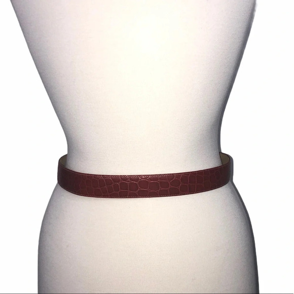 Cipriani Aligator Calfskin Red Belt Size 28